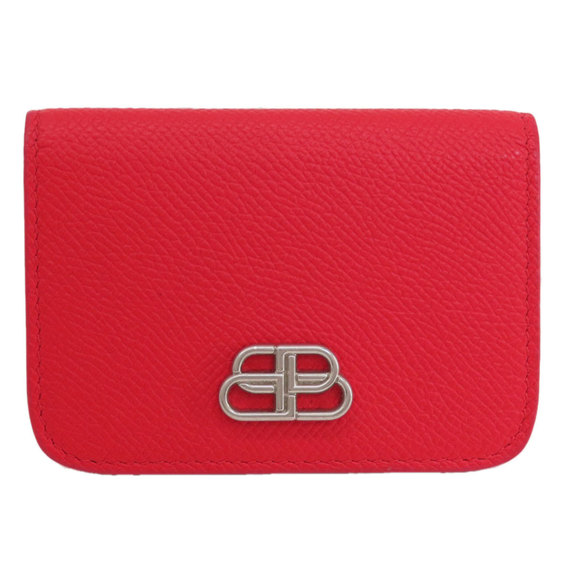 Balenciaga 601387 BB Compact Bi-fold Wallet Leather Women's BALENCIAGA - Picture 1 of 10